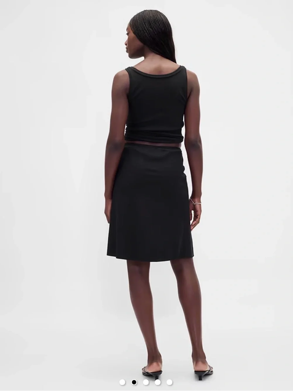 Gap Linen-Blend Bias-Cut Skirt in black size small - Picture 2 of 5